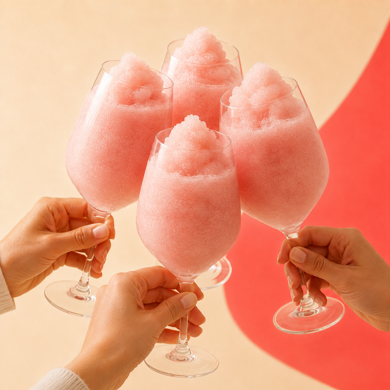 Frozen Rosé Wine Slushy
