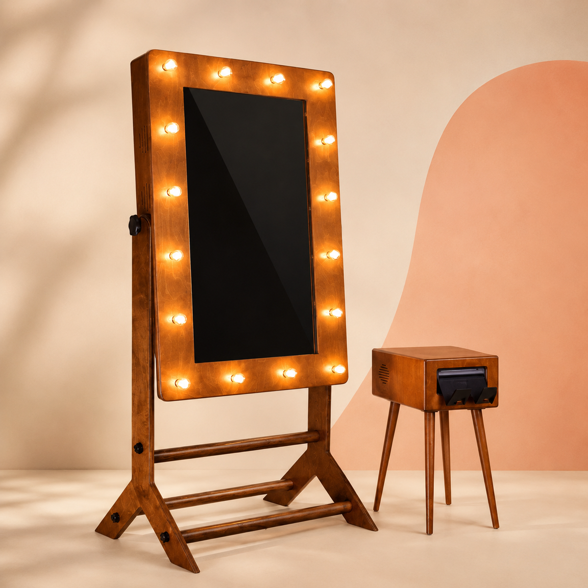 Magic Mirror Fotospiegel mit Sofortdrucker – Fotobox mieten Heidenheim Feierleih