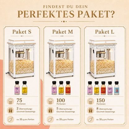 Popcorn-Station Pakete S, M und L im Vergleich – mieten für Events in Heidenheim, Ulm & Aalen