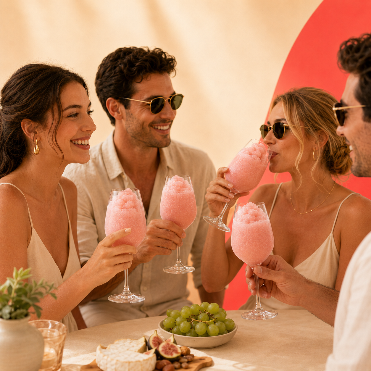 Frozen Rosé Wine Slushy